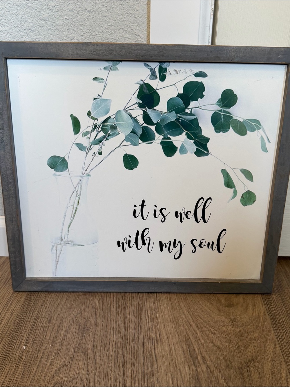 Hobby Lobby Green Eucalyptus Framed Wall Art - It Is Well With My Soul